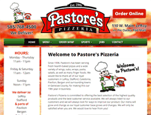 Tablet Screenshot of pastorespizza.com